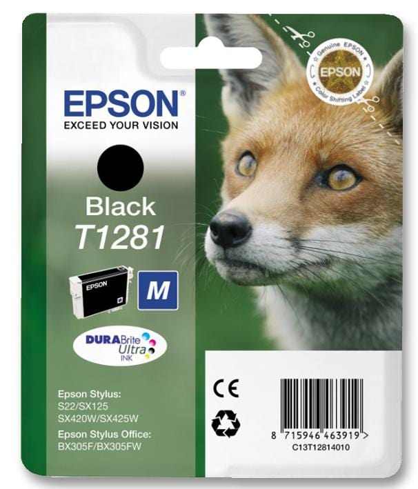 EPSON Ink Cartridges T1281 INK CART'GE, T1281, STD, BLACK EPSON 1848064 T1281