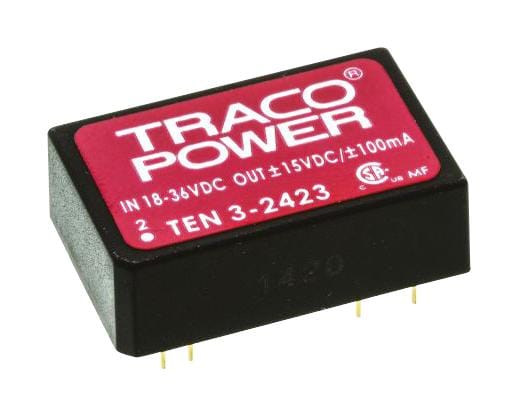 TRACO POWER Isolated Board Mount TEN 8-1210 DC/DC CONVERTER, 1 O/P, 2A, 3.3V TRACO POWER 2280092 TEN 8-1210