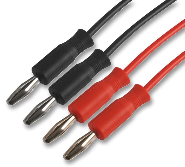 TENMA Test Lead Sets TEN01015 TEST LEAD, 2X 4MM, RED + BLACK, 1M TENMA 3498590 TEN01015