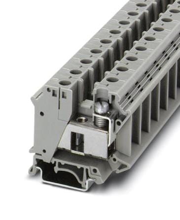 PHOENIX CONTACT DIN Rail Mount UIK 35 DINRAIL TERMINAL BLOCK, 2WAY, 2AWG, GRY PHOENIX CONTACT 3241145 UIK 35