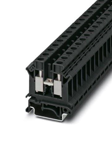 PHOENIX CONTACT DIN Rail Mount UK 6 N BK DIN RAIL TB, FEED-THRU, WAY, 8AWG PHOENIX CONTACT 3241160 UK 6 N BK