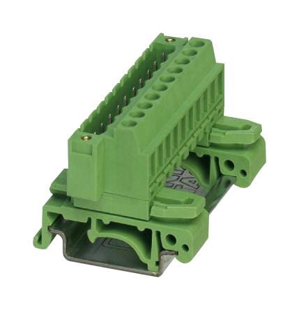 PHOENIX CONTACT DIN Rail Mount UMSTBVK 2,5/10-GF-5,08 TERMINAL BLOCK, DIN RAIL, 10POS, 12AWG PHOENIX CONTACT 2776575 UMSTBVK 2,5/10-GF-5,08