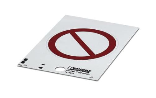 PHOENIX CONTACT Signs US-PML-P100 (D100) SAFETY SIGN, PVC, RED/WHITE, 100MM PHOENIX CONTACT 3285320 US-PML-P100 (D100)