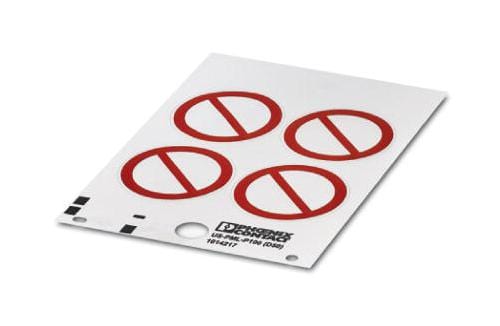 PHOENIX CONTACT Signs US-PML-P100 (D50) SAFETY SIGN, PVC, RED/WHITE, 50MM PHOENIX CONTACT 3285321 US-PML-P100 (D50)