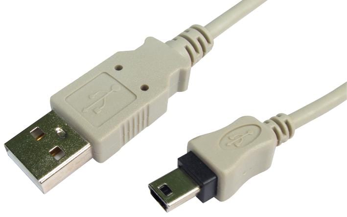 PRO SIGNAL USB Cables USB2062 USB CABLE, 2.0A PLUG-MINI B PLUG, 2M PRO SIGNAL 3532372 USB2062