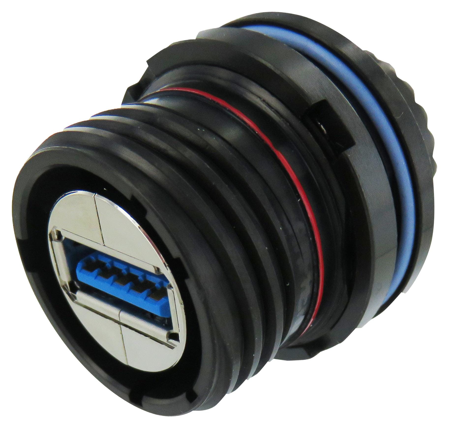 AMPHENOL SOCAPEX USB Sealed Connectors USB3FTV7SAZNF059 USB CONN, 3.0 TYPE A JAM NUT RCPT, 9POS AMPHENOL SOCAPEX 3798612 USB3FTV7SAZNF059