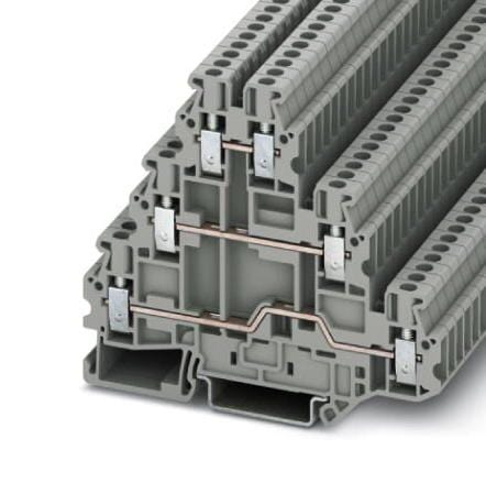 PHOENIX CONTACT DIN Rail Mount UT 2,5-3L DINRAIL TERMINAL BLOCK, 6WAY, 12AWG, GRY PHOENIX CONTACT 3241223 UT 2,5-3L
