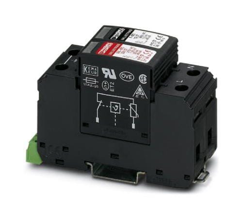PHOENIX CONTACT Data Line / Mains Surge Protectors VAL-MS 230/1+1-FM SURGE PROTECTOR, 40KA, 230V PHOENIX CONTACT 3252728 VAL-MS 230/1+1-FM