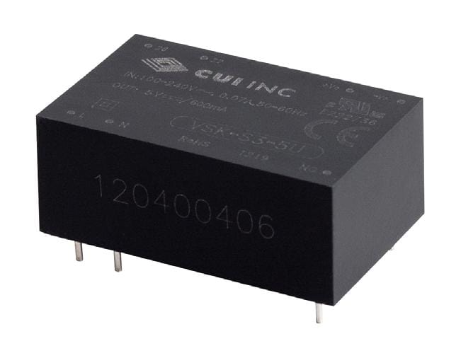 CUI PCB Mount - Single Ouput VSK-S3-24U POWER SUPPLY, ITE, 24V, 0.125A CUI 3594678 VSK-S3-24U