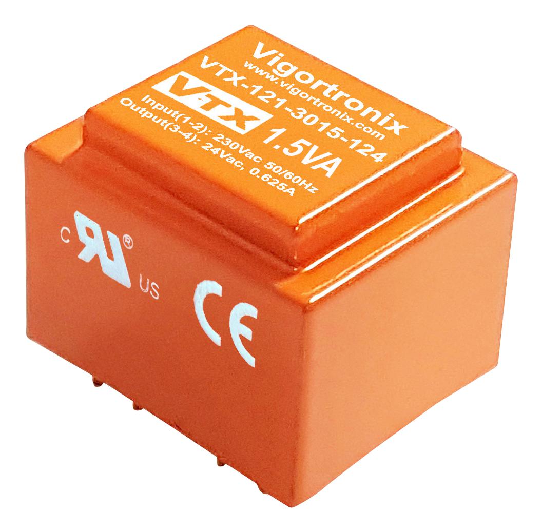 VIGORTRONIX Isolation VTX-121-3015-209 1.5VA ENCAPSULATED TRANSFORMER 230V - 9V VIGORTRONIX 2817612 VTX-121-3015-209
