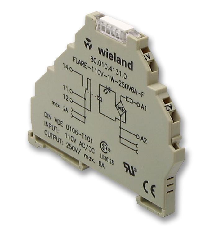 WIELAND ELECTRIC Power - General Purpose WS.005.3116    (80.010.4100.0) RELAY, SPDT, 250VAC, 300VDC, 6A WIELAND ELECTRIC 1212086 WS.005.3116    (80.010.4100.0)