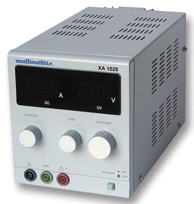 MULTIMETRIX Bench Top Power Supplies XA1525 POWER SUPPLY, 1CH, 15V, 2.5A, ADJUSTABLE MULTIMETRIX 4903961 XA1525