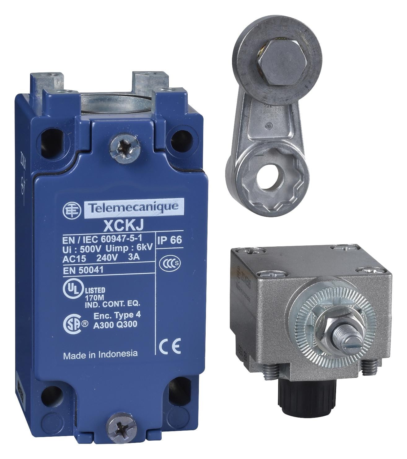 TELEMECANIQUE SENSORS Limit Switch XCKJ10513H7 LIMIT SW, LEVER, SPST-NO/NC, 3A, 240V TELEMECANIQUE SENSORS 3212777 XCKJ10513H7