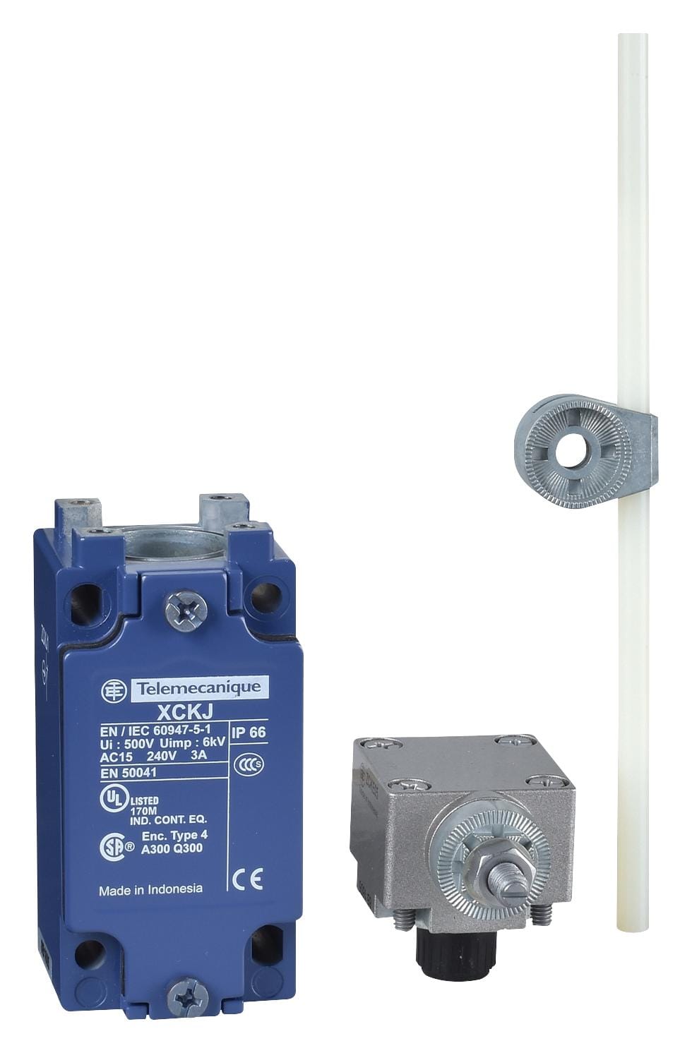 TELEMECANIQUE SENSORS Limit Switch XCKJ10559H7 LIMIT SW, ROD LEVER, SPST-NO/NC, 3A TELEMECANIQUE SENSORS 3212783 XCKJ10559H7
