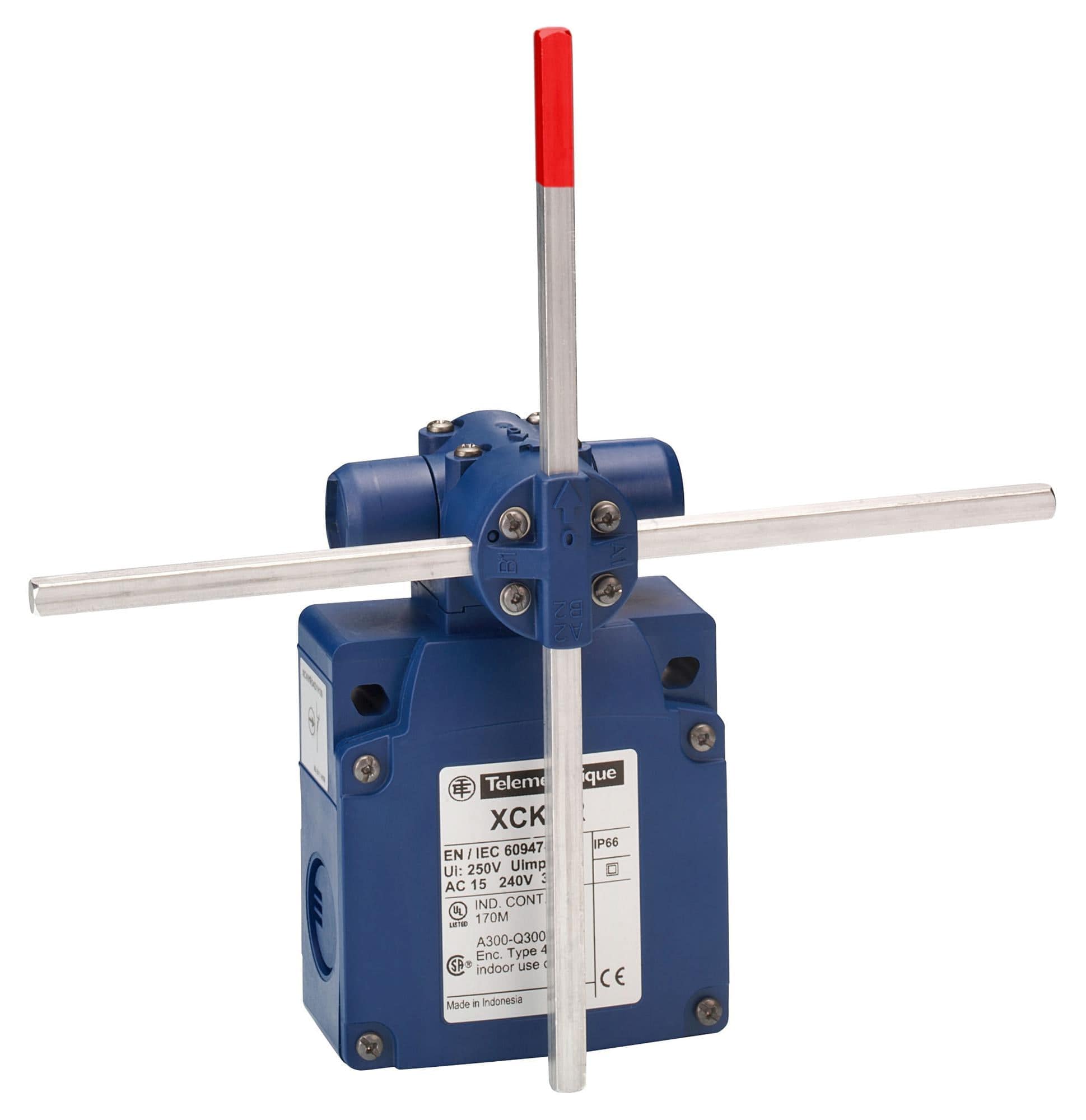 TELEMECANIQUE SENSORS Limit Switch XCKVR44D1H29 LIMIT SW, ROD LEVER, DPST-NO/NC, 3A TELEMECANIQUE SENSORS 3130508 XCKVR44D1H29