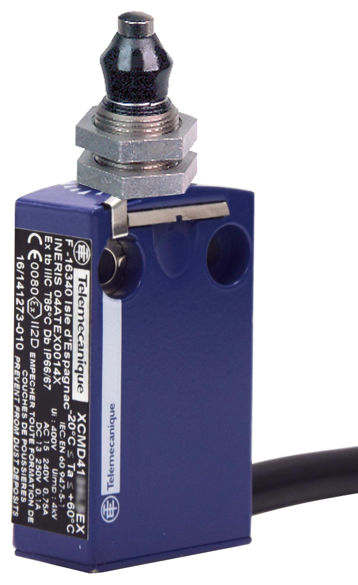 SCHNEIDER ELECTRIC Limit Switch XCMD41G1L5EX LIMIT SW, PLUNGER, DPST-NO/NC, 0.75A SCHNEIDER ELECTRIC 3107940 XCMD41G1L5EX