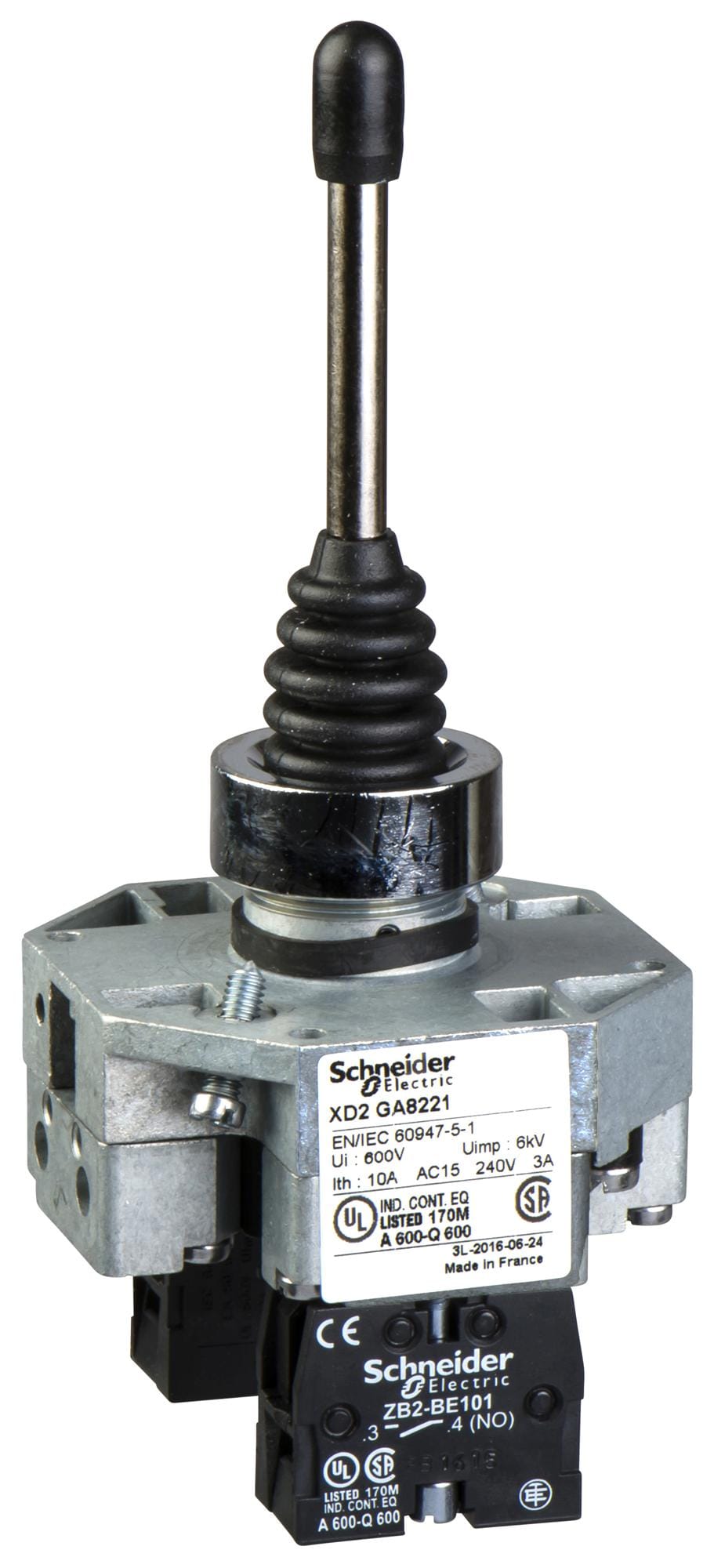 SCHNEIDER ELECTRIC Potentiometer XD2GA8221 JOYSTICK SW, SPST-NO, 2POS, 3A, 240VAC SCHNEIDER ELECTRIC 3111929 XD2GA8221