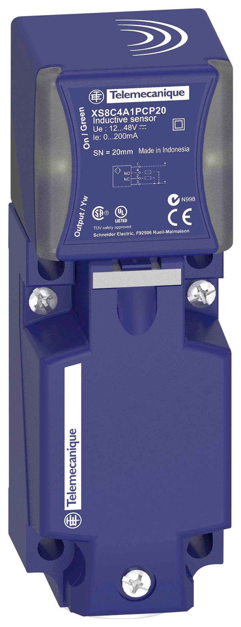 TELEMECANIQUE SENSORS Inductive XS8C4A4NCP20 INDUCTIVE PROXIMITY SENSOR, 40MM, 48V TELEMECANIQUE SENSORS 3131376 XS8C4A4NCP20