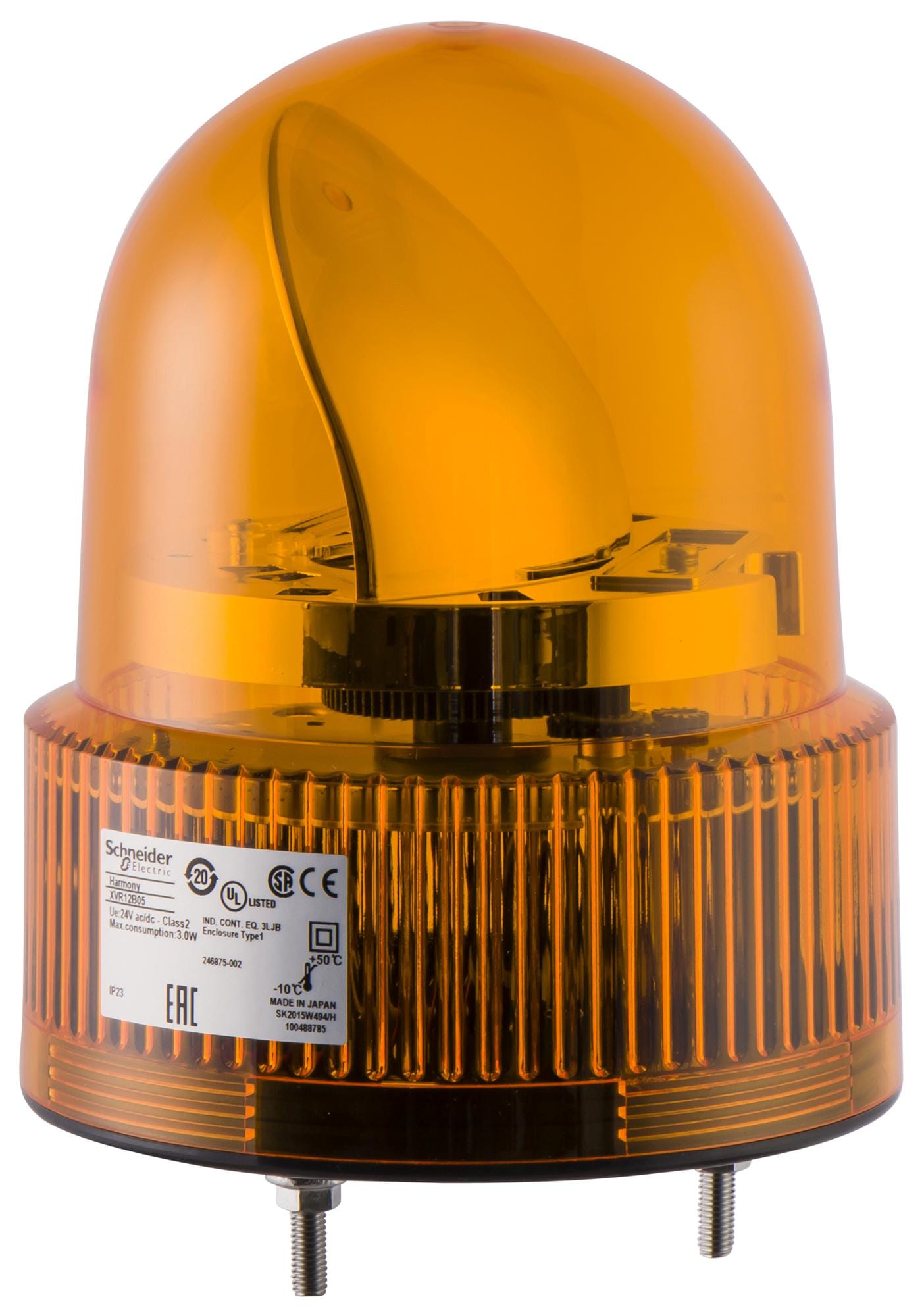 SCHNEIDER ELECTRIC Visual Signal Indicator Units XVR12B05 VISUAL INDICATOR UNIT, ROTATING, ORANGE SCHNEIDER ELECTRIC 3116110 XVR12B05