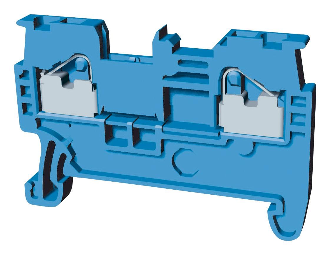 OMRON DIN Rail Mount XW5T-P1.5-2.2-1BL TERMINAL BLOCK, DIN RAIL, 4POS, 14AWG OMRON 2578733 XW5T-P1.5-2.2-1BL