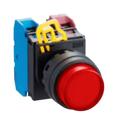 IDEC illuminated YW1L-A2E10QM3R PB SWITCH, SPST-NO, 240VAC, SCREW, RED IDEC 2833735 YW1L-A2E10QM3R