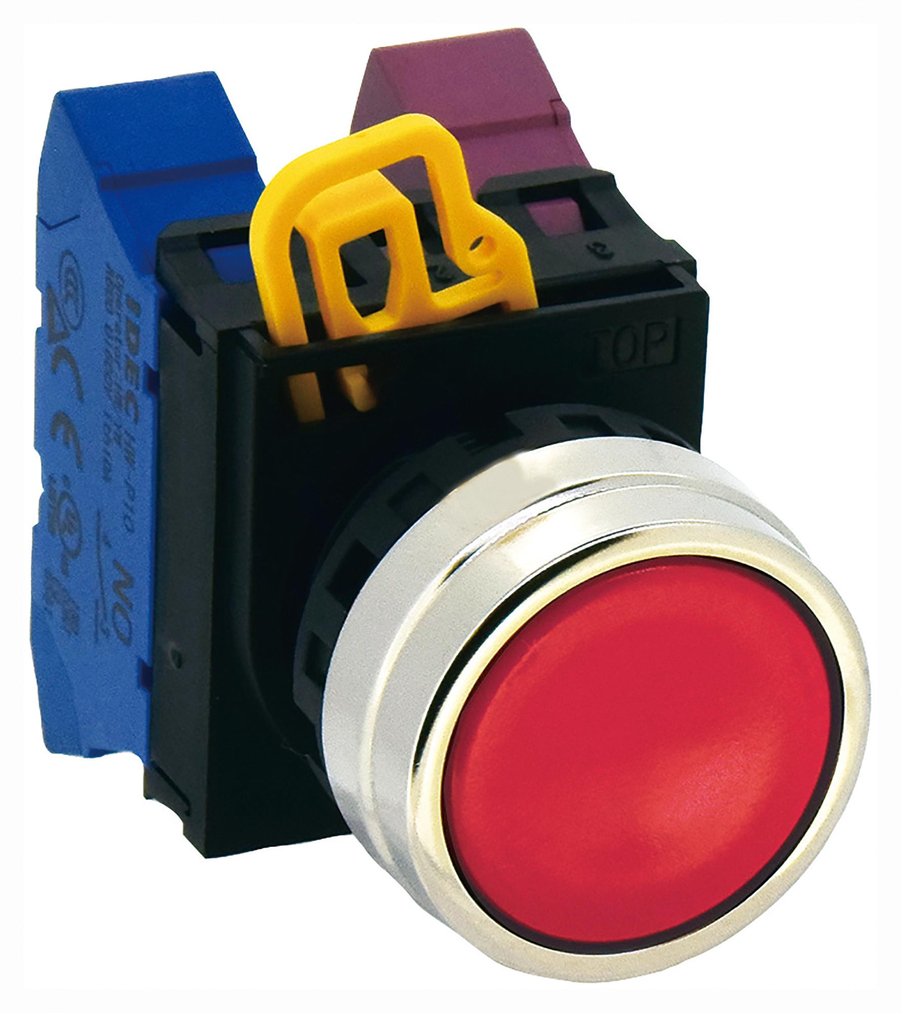 IDEC Actuators YW4B-A1R ACTUATOR, PUSHBUTTON SWITCH, METAL, RED IDEC 3770996 YW4B-A1R