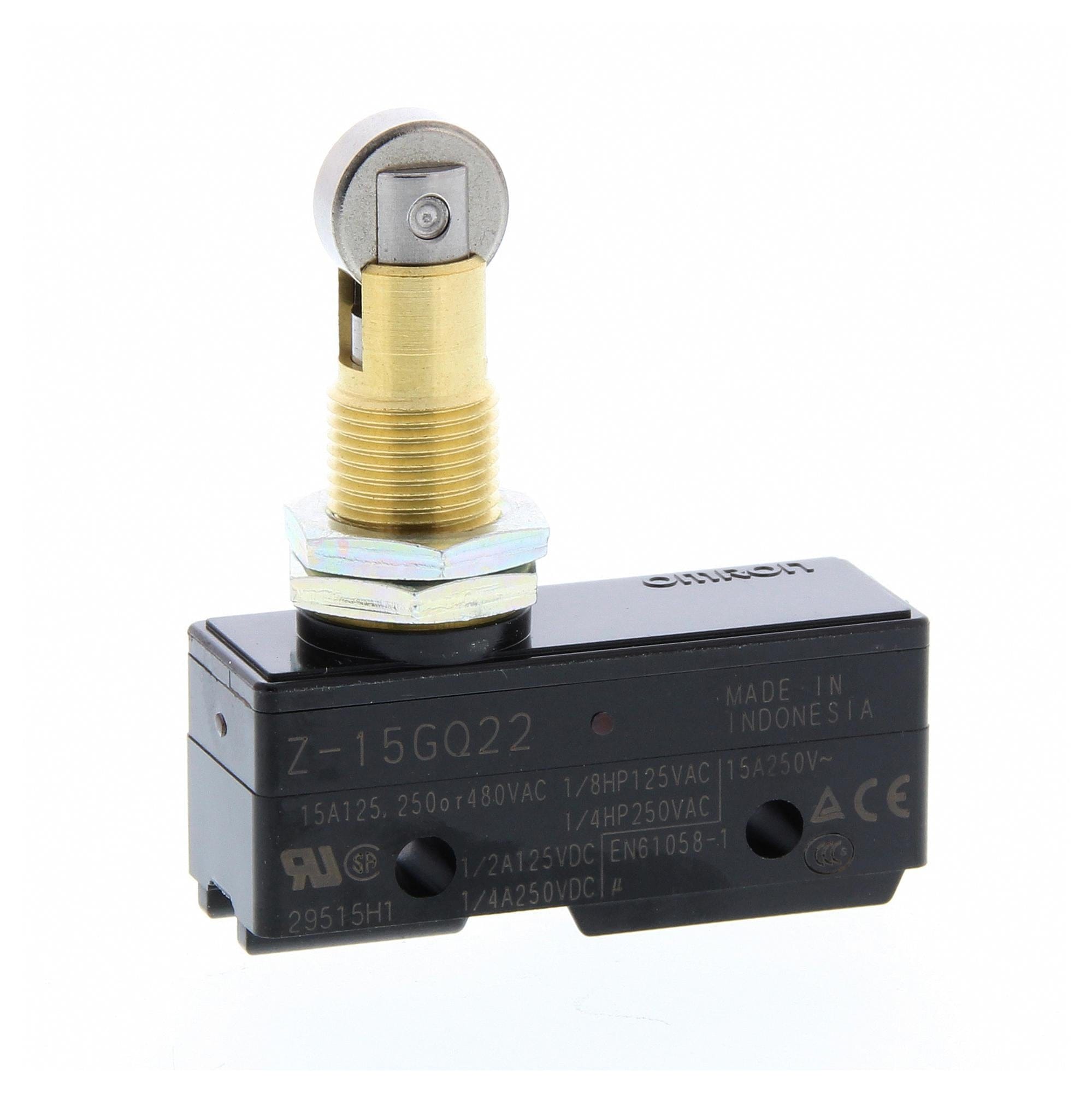 OMRON Microswitch Z-15GQ22 MICROSWITCH, SPDT, 15A/250VAC/SOLDER LUG OMRON 3413294 Z-15GQ22