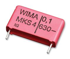 FKS2D021001B00KSSD - Power Film Capacitor, Film / Foil PET, Radial Box - 2 Pin, 0.01 µF, ± 10%, Pulse, Through Hole - WIMA