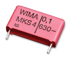 MKS2C021001A00KSSD - General Purpose Film Capacitor, Metallized PET, Radial Box - 2 Pin, 0.01 µF, ± 10%, 40 V, 63 V - WIMA