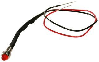 L58D-R24-W - PANEL MOUNT INDICATOR, LED, 4.98MM, RED, 24V - LEECRAFT