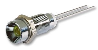 MC19030002 - LED Panel Mount Indicator, Yellow, 2.6 VDC, 6 mm, 45 mA, 28 mcd, Not Rated - MULTICOMP PRO