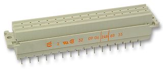 0906 248 6835 - DIN 41612 Connector, 48 Contacts, Receptacle, 5.08 mm, 3 Row, z + b + d - HARTING