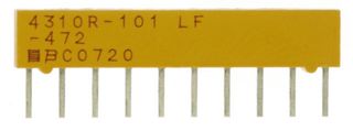 4308R-101-472LF - RESISTOR, BUSSED RESISTOR NETWORK 7, 4.7KOHM, 2%, SIP - BOURNS