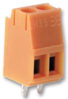 LM3.5/02/90 3.2 - Wire-To-Board Terminal Block, 3.5 mm, 2 Ways, 26 AWG, 14 AWG, 1.5 mm², Screw - WEIDMULLER
