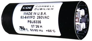 PSU18915A - ALUMINUM ELECTROLYTIC CAPACITOR 189-227UF 125V, 20%, QC - CORNELL DUBILIER