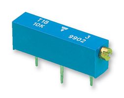 T18102KT10 - Trimpot, Multi Turn, Cermet, Side Adjust, 1 kohm, Through Hole, 18 Turns - VISHAY