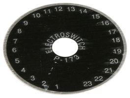 P173 - DIAL PLATE, 1.87IN DIAMETER, 1 TO 23 - ELECTROSWITCH