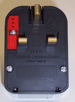 SCP3.BLACK.10A - Mains Converter Plug, Earthed Schuko, UK Converter Plug, 13 A, 10 A, Black - POWERCONNECTIONS