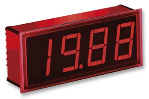 DMS-30PC-1-RS-C - Voltmeter, DMS-30PC Series, DC Voltage, -2V to +2V, 3.5 Digits, 4.75 V to 5.25 V, Red - MURATA POWER SOLUTIONS