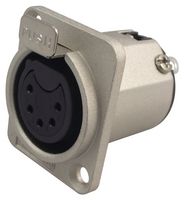 AC5FDZ - XLR Connector, 5 Contacts, Socket, Panel Mount, Silver Plated Contacts, Metal Body, AC - AMPHENOL SINE/TUCHEL