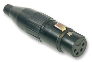 AC4FB - XLR Connector, 4 Contacts, Socket, Cable Mount, Tin Plated Contacts - AMPHENOL SINE/TUCHEL