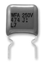 ECWF2W124JAQ - General Purpose Film Capacitor, Metallized PP, Radial Box - 2 Pin, 0.12 µF, ± 5%, 84 V, 450 V - PANASONIC