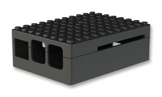 CBPIBLOX-BLK. - Dev Board Enclosure, Pi Blox, Raspberry Pi Model B+, 2 Model B & 3 Model B, ABS, Black - MULTICOMP PRO