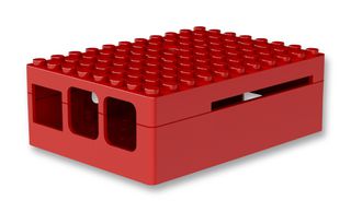 CBPIBLOX-RED. - Dev Board Enclosure, Pi Blox, Raspberry Pi Model B+, 2 Model B & 3 Model B, ABS, Red - MULTICOMP PRO