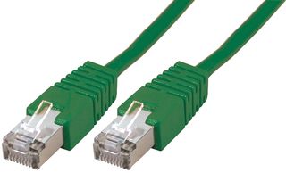 PSG91674 - Ethernet Cable, STP, Cat5e, RJ45 Plug to RJ45 Plug, Green, 1 m, 3.28 ft - PRO SIGNAL