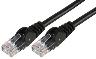 PSG91001 - Ethernet Cable, Cat5e, Cat5e, RJ45 Plug to RJ45 Plug, UTP (Unshielded Twisted Pair), Black, 0.2 m - PRO SIGNAL