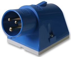 PE1663SMB - 16A, 240V, Surface Mount CEE Appliance Inlet, 2P+E, Blue, IP44 - PRO POWER