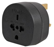 PEL00141 - Travel Adaptor, All Continents to UK - Black - PRO ELEC