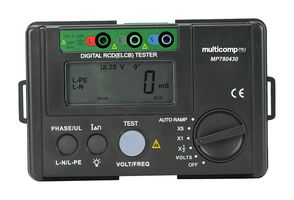 MP780430 - Impedance Meter, 30V AC to 600V AC, Multicomp Pro Digital RCD Testers - MULTICOMP PRO