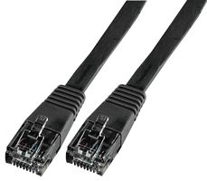 PSG90664 - Flat Cat5e LSOH Ethernet Patch Lead, 0.5m Black - PRO SIGNAL